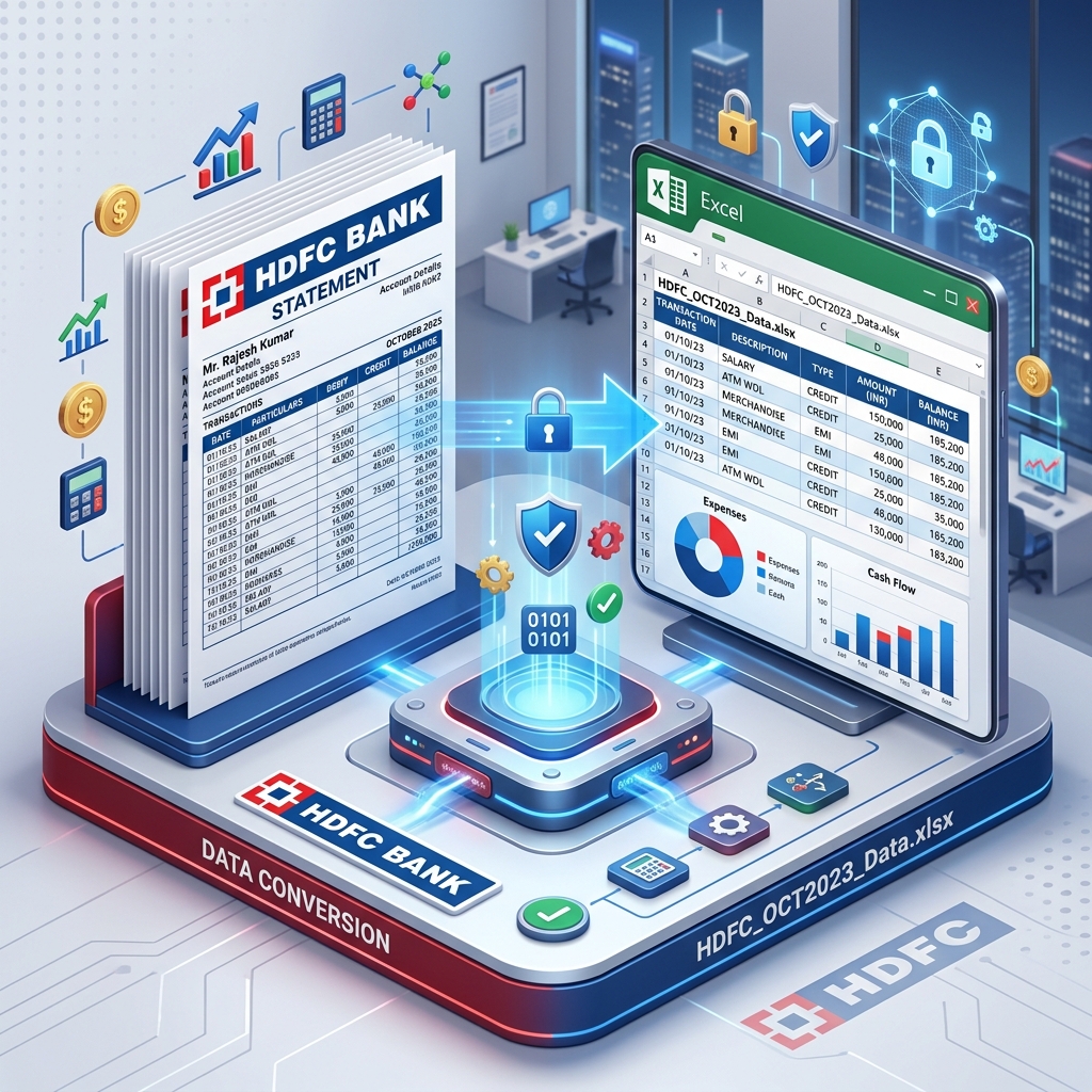 HDFC Bank Statement to Excel Converter: 2026 Guide for Businesses & CAs