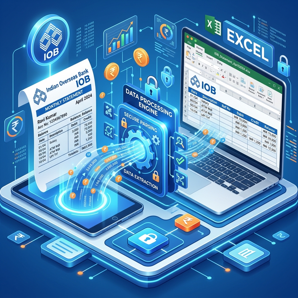 Indian Overseas Bank (IOB) Statement to Excel Converter: 2026 Guide
